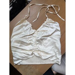 Anthropologie Shiny Halter Top